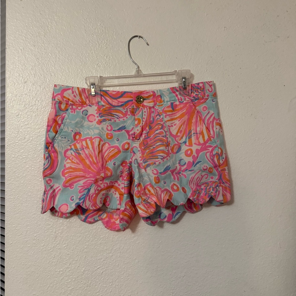 Lilly Pulitzer Pink and Blue High Waist Shorts